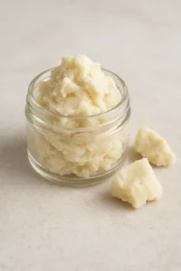 Women handcrafting pure Shea Butter in West Africa — natural, ethical, and sustainable skincare process.