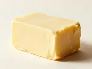 Raw Shea Butter in a wooden bowl, creamy texture, natural skincare ingredient.