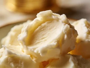 Applying raw Shea Butter to skin before bedtime.