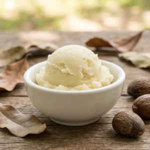Shea butter for hair applied to dry ends to reduce frizz and seal moisture